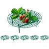 Relaxdays Set da 6 Anelli di Supporto per Fragole, Sostegno in Plastica per Piante da Orto, Rete Anti Muffa, Verde