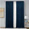 StangH Tende oscuranti in velluto blu navy, 213,4 cm, con doppia tasca per asta, per soggiorno, camera degli ospiti, blu navy, 52 x 84, 2 pannelli