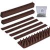 Relaxdays 20 Dissuasori per Piccioni Balcone, 2x49x4 cm, Deterrenti Scaccia Uccelli, 3 File Spuntoni, Plastica, Marrone