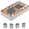 Relaxdays Stampo Dolci da Forno per Torte a Numero e Lettere, Teglia in Alluminio, 12 Divisori, LxP: 31,5x18 cm, Argento