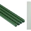 Relaxdays Bastoni per Piante in Vaso, Set 10, 100 cm, Ø 10mm, Acciaio Plastificato, Supporto Piantine Rampicanti, Verde