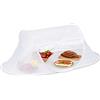 Relaxdays Coprivivande in Rete Antimosche per Alimenti, Copripiatti Pieghevole Anti Moschini, 40 x 110 x 58 cm, Bianco