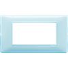 Vimar 14654.45 Plana placca 4 moduli, 14.25x8x0.9cm, Reflex acqua
