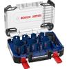 Bosch Professional 2608900448 14x Set di Seghe a Tazza Expert Tough Material (Accessorio Trapano a Percussione), Blu, Set Ø 20/22/25/32/35/40/44/51/60/68/76 mm