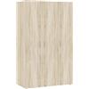 Dmora - Guardaroba 3 Ante Dublino, Mobile Camera da Letto, Cabina Armadio portabiti, Armadio Appendiabiti, 111x52 h179 cm, Rovere