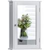 Bath Vida Home Discount® Bagno Armadio Sportello a Specchio da Parete, Colore: Bianco
