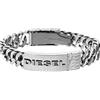 Diesel Bracciale da uomo in acciaio inossidabile con chiusura a libro