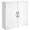 VASAGLE Armadietto Pensile da Bagno, Mobile Bagno Sospeso, 30 x 60 x 60 cm, Mobiletto da Parete con Ripiani Regolabili, Bianco Nuvola BBC321W01