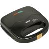 Jocca Tostiera Nera Placa Nature | 750W | Piastre Antiaderenti 21,6x12 cm | Indicatore Luminoso | Manico Termoisolato | Compatta e Versatile | Design Moderno