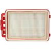 vhbw filtro compatibile con Electrolux EEG43WR, EEG44IGM, EEG42EB, EEG43IGM, EEG42CB, EEG41CB, EEG41IW aspirapolvere - filtro HEPA bianco/rosso