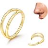 DAI JY 20G 18G oro argento titanio naso anello doppio anello naso