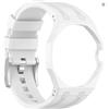 Swatch Cinturino in Silicone Compatibile con Royal Pop Swatch X AP Bianco Corona Ore 3