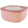 Guzzini - Kitchen Active Design, STORE&MORE BIO, Contenitore Ermetico Basso per Frigo/Freezer/Microonde (L) - Rosa Fiori di Pesco, 19,5 x 19,5 x h9,3 cm | 1900 cc - 170721251