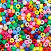 LZKHEH 600 Perline Colorate per Bambini 9mm - Pony, Acrilico, Mini - Ideali per Gioielli Fai da Te, Collane, Braccialetti e Bigiotteria.