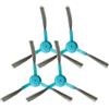 vhbw 4X Spazzola Laterale Compatibile con Proscenic M6 PRO Robot aspirapolvere - Set spazzole, Nero/Azzurro