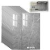 Wapasezyar Set di 10 adesivi per piastrelle, effetto marmo, 60 x 30 cm, piastrelle autoadesive, impermeabili, effetto pietra, pannelli da parete per cucina e bagno, ristrutturazione paraspruzzi (grigio fulmine)