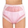 LittleForBig Lavabile Impermeabile Adulto Pantaloni di Plastica TPU Pull-On Pannolino Copertura - Baby Exposed Lace Volant XXL