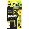 Gillette Champion Gold Edition, rasoio da uomo, 1 manico e custodia da viaggio, 5 ricariche di lame, barra esfoliante, gancio da parete, comodo contenitore per il bagno
