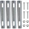 Opatiny Supporto adattatore per portapacchi posteriore per mountain bike, bici elettriche, scooter e biciclette pieghevoli, accessorio di ricambio in acciaio (argento)