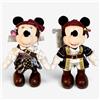 Disneyland Pirates Topolino e Minnie Peluche Portachiavi Set di 2 Tokyo Giappone