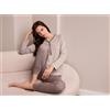 LORMAR PIGIAMA DONNA MANICA LUNGA SERAFINO MID654455 SABBIA MEL/CAFFE MEL