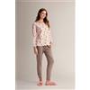 INFIORE PIGIAMA DONNA SERAFINO MANICA LUNGA BMB654622 BLUSH/TORTORA