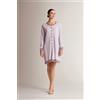 INFIORE CAMICIA DA NOTTE MANICA LUNGA APERTA ADY634635 MALVA