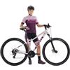 ATTABO Alpe 2.0 Mountain bike da donna 15″ - Telaio leggero in alluminio 6061, forcella SR Suntour XCE 28 mm/100 mm, Shimano 3 × 8 (24 marce), freni a disco TEKTRO, accessori inclusi