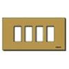 Vimar Serie 8.000 - Placca 4 Modulo alluminio pressione Serie 8000 Bronzo