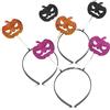 com-four® 3 cerchietti zucca per adulti, accessorio costume Halloween