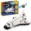 LEGO Creator 31134, Giocattolo dello Space Shuttle 3 in 1 per l'astronauta e l'astronave, Giocattoli da Costruire per Bambini, Ragazzi e Ragazze dai 6 Anni in su, Idea Regalo Creativa