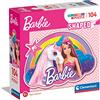 Clementoni Barbie Supercolor Barbie-104 Pezzi-Puzzle Bambini 6 Anni, Made in Italy, Multicolore, 80511, Esclusivo Amazon