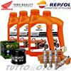 REPSOL - HIFLO - NGK Tagliando HONDA CBF 1000 2006-2010 Kit Olio Repsol 10W40 Filtro Candele CBF1000