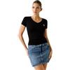 Guess Mini Triangle - T-Shirt Donna Scollo a V