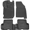 J&J AUTOMOTIVE Norm Liners Tappetini Auto su Misura per Dacia Duster 2 2017-2024 con scatola, Set da 4 Pezzi, 3D in Gomma TPE, Antiscivolo, Inodore, Colore Nero
