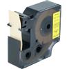 vhbw Cassetta nastro compatibile con Dymo Rhino 6000, 5000, 5200, 4200, 3000, 1000 etichettatrice 5,5m x 19 mm nero su giallo, vinile