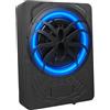 Realdio Subwoofer Attivo Sottosedile 10 Pollici 1200W, Luce Blu | Amplificatore Integrato e Illuminazione Ambientale per Veicoli, Design Compatto Salvaspazio per Musica, Guida e Viaggi