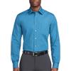Van Heusen - Camicia da uomo, vestibilità regolare, tessuto popeline, tinta unita, Mare profondo, 39 cm Collo 86 cm- 89 cm Manica