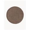 Westwing Collection Tappeto rotondo in lana fatto a mano Mason - Marrone