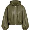 Imperial Bomber Donna in Ecopelle, Verde Militare