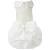 MAMORE Vestito da sposa per cani, abito da principessa con tutù con fiocco, per feste di compleanno e cuccioli, abbigliamento per cani di piccola taglia e gatti (bianco, L (5,9-7,7 kg)