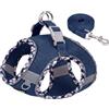 AIITLE Set pettorina e guinzaglio per cani XXS con design riflettente, blu | Gilet anti-trazione, rete traspirante, design a prova di fuga con nastro magico ad alta aderenza, uso esterno per chihuahua
