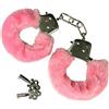 Manette Pelose Rosa con Chiavi, Accessorio per Adulti, Colore Carne, 150 Grammi
