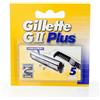 Gillette GII Plus Lamette da Barba di Ricambio a 2 Lame con Lubrastrip - Confezione da 5 Pezzi