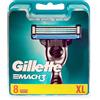 Gillette Mach3 Lamette da Barba di Ricambio XL - Confezione da 8 Pezzi