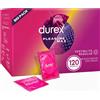 Durex Preservativi Pleasure Max Pacco Risparmio 120 Pezzi Stimolanti con Rilievi e Nervature