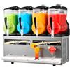 VEVOR Macchina per Granite Bevande Ghiacciate 4x12L Macchina per Granita Commerciale 1650 W Funzione Autopulente per Succo Ghiacciato Frullati Frappé Cocktail, Feste, Evento, Bar