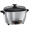 Russell Hobbs Cuociriso Maxi Cook 2,5 L 1000 W, Funzione Vapore, Pentola Antiaderente, Riscaldamento Automatico, Design Compatto Nero - 23570-56