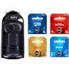 Lavazza, A Modo Mio Macchina per Caffè Idola Nera con 64 Capsule A Modo Mio Assortite, Macchina per Espresso Compatta e Silenziosa, 1500 W, 220-240 V, 50/60 Hz, Capacità Max 1.1 Litri d'Acqua