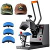 VEVOR Macchina per Pressa Termica Potenza 580 W, Termopressa per Cappelli 4 in 1 da 15 x 7,6 cm/17 x 7 cm/17 x 10 cm/20,6 x 9 cm, Pressa Colore a Nero, Utilizzo per DIY Qualsiasi Modello di Cappello